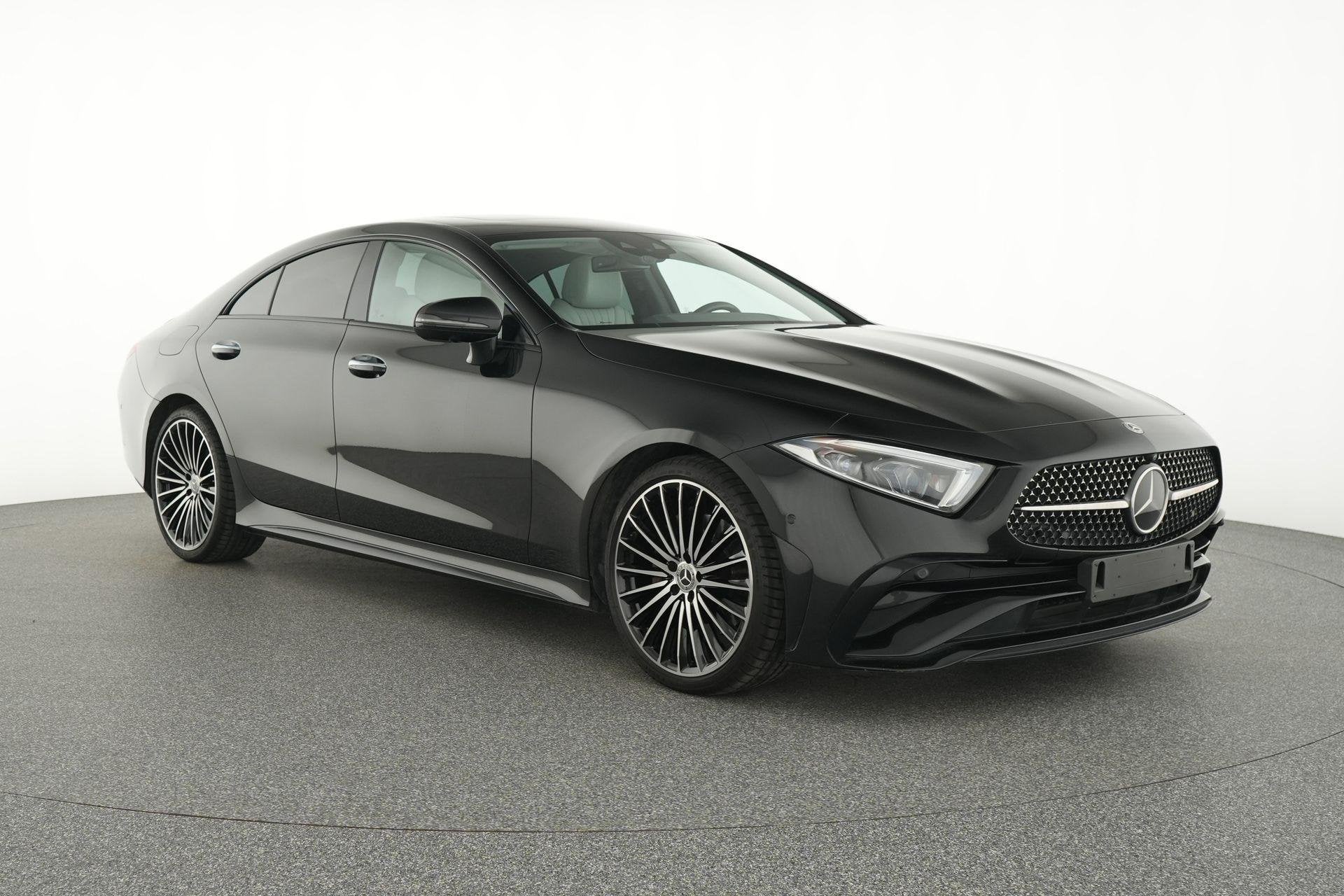Mercedes-Benz CLS 220 d AMG Line + LEDER + OPEN DAK + MULTIB, Auto's, Automaat, Achterwielaandrijving, Euro 6, Zwart