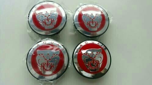 Jaguar velgen naafdoppen 58 mm rood of zwart, Ophalen of Verzenden, Nieuw