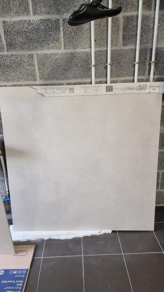 Carrelage sol beige 119.7 x 119.7 cm + 1 chute, Bricolage & Construction, Dalles & Carrelages, Enlèvement