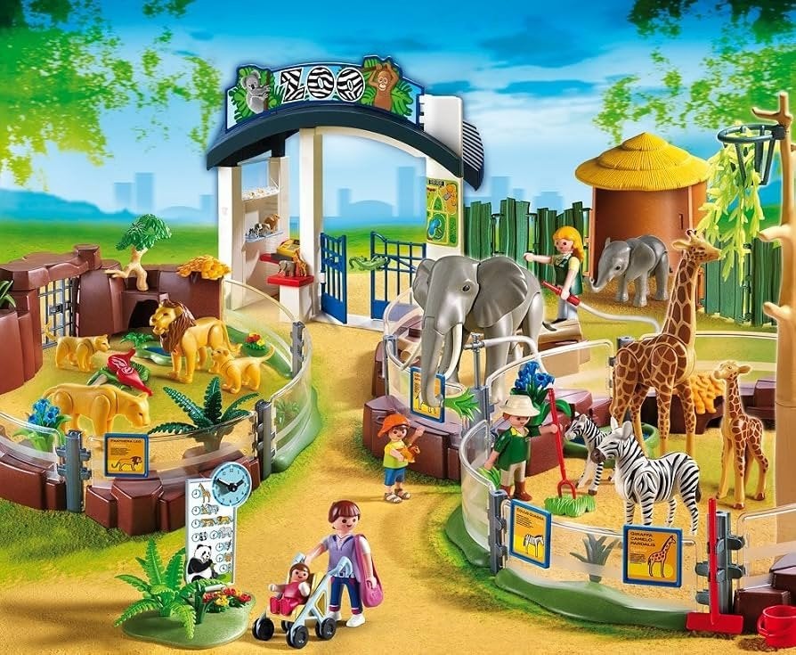 Playmobil dierentuin, Ophalen, Gebruikt, Gebouw, Complete set