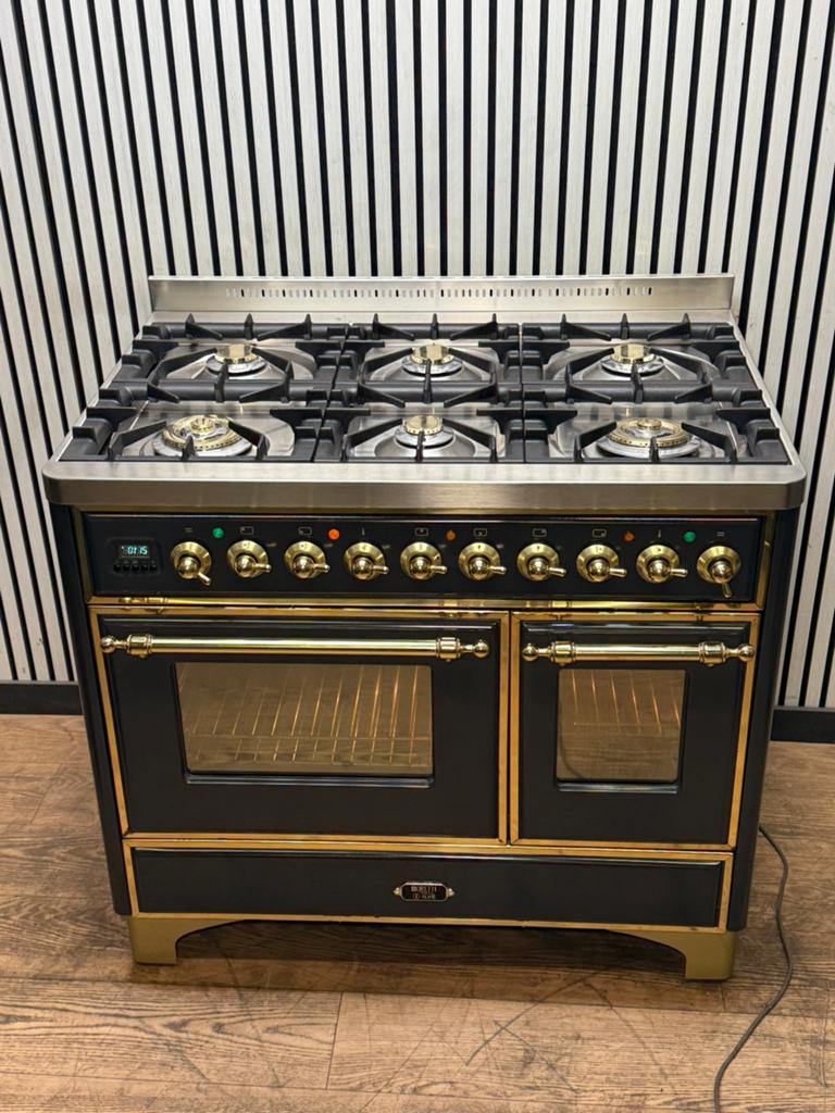 Luxe prachtige Boretti Majestic 6 pits dubbele oven 100x70cm, Jardin & Terrasse, Enlèvement ou Envoi, Comme neuf