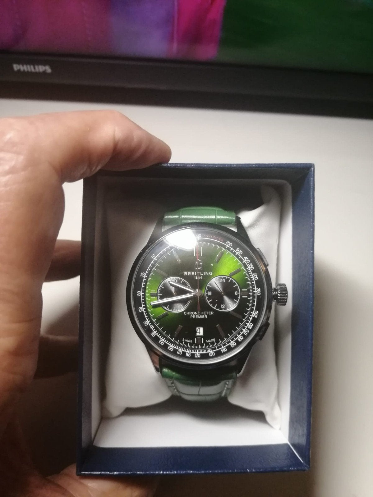 5 nieuwe Heren Horloge,sWegens stoppen hobby, Staal, Staal, Breitling, Polshorloge