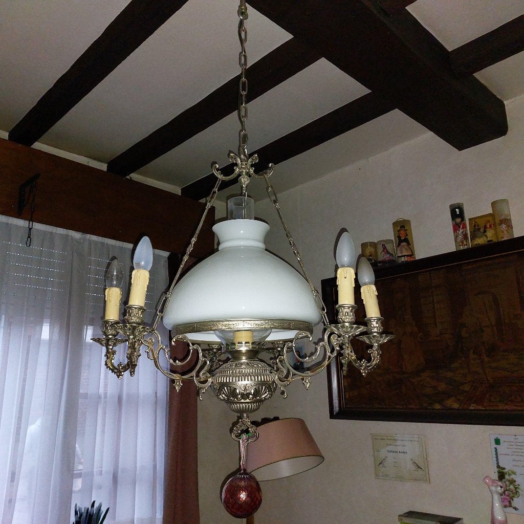 luster, Ophalen, Gebruikt, Glas, Rustiek