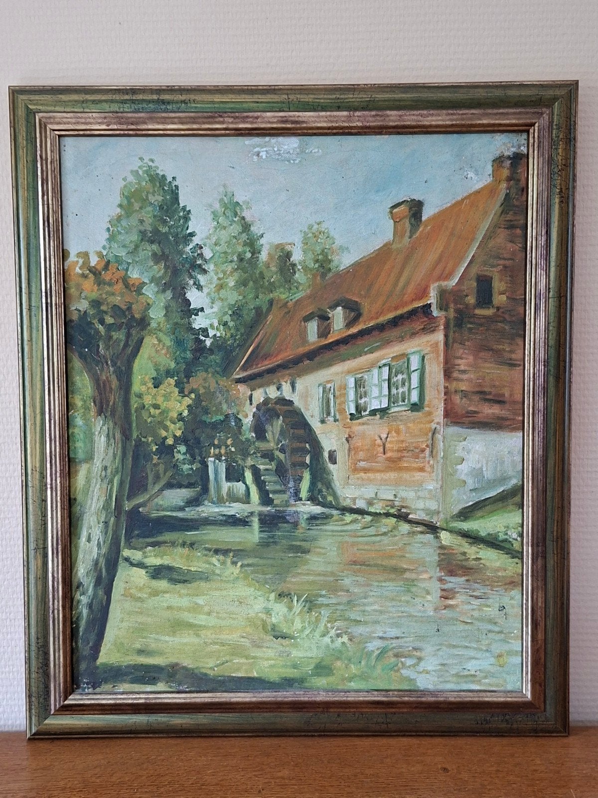 Tableau , peinture moulin à eau, Enlèvement