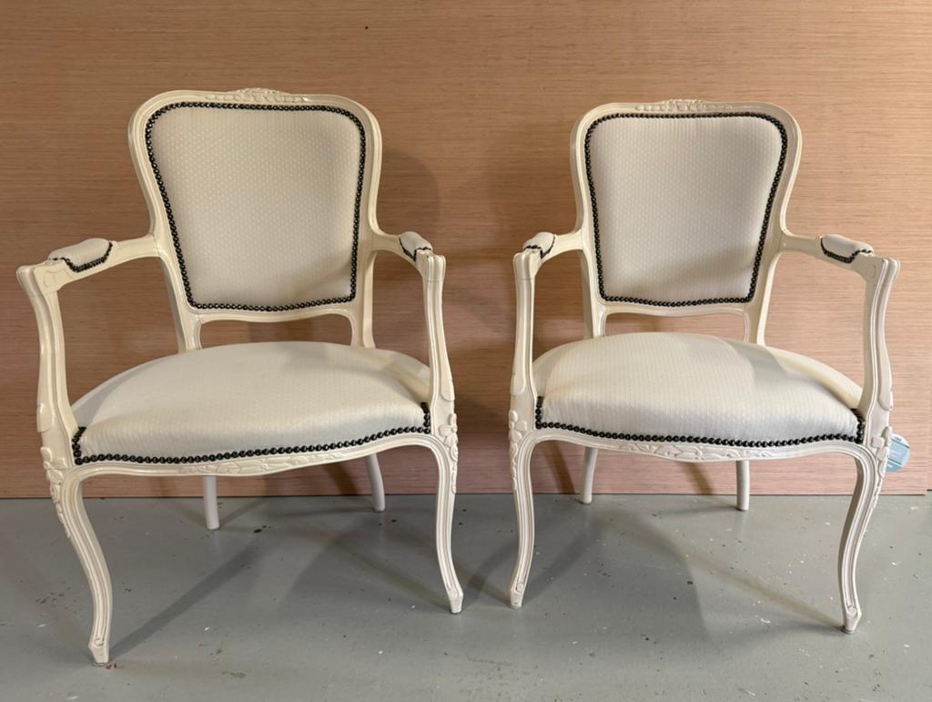 Set van 2 elegante fauteuils in Louis XVI- stijl, Antiquités & Art, Antiquités | Meubles | Chaises & Canapés, Enlèvement