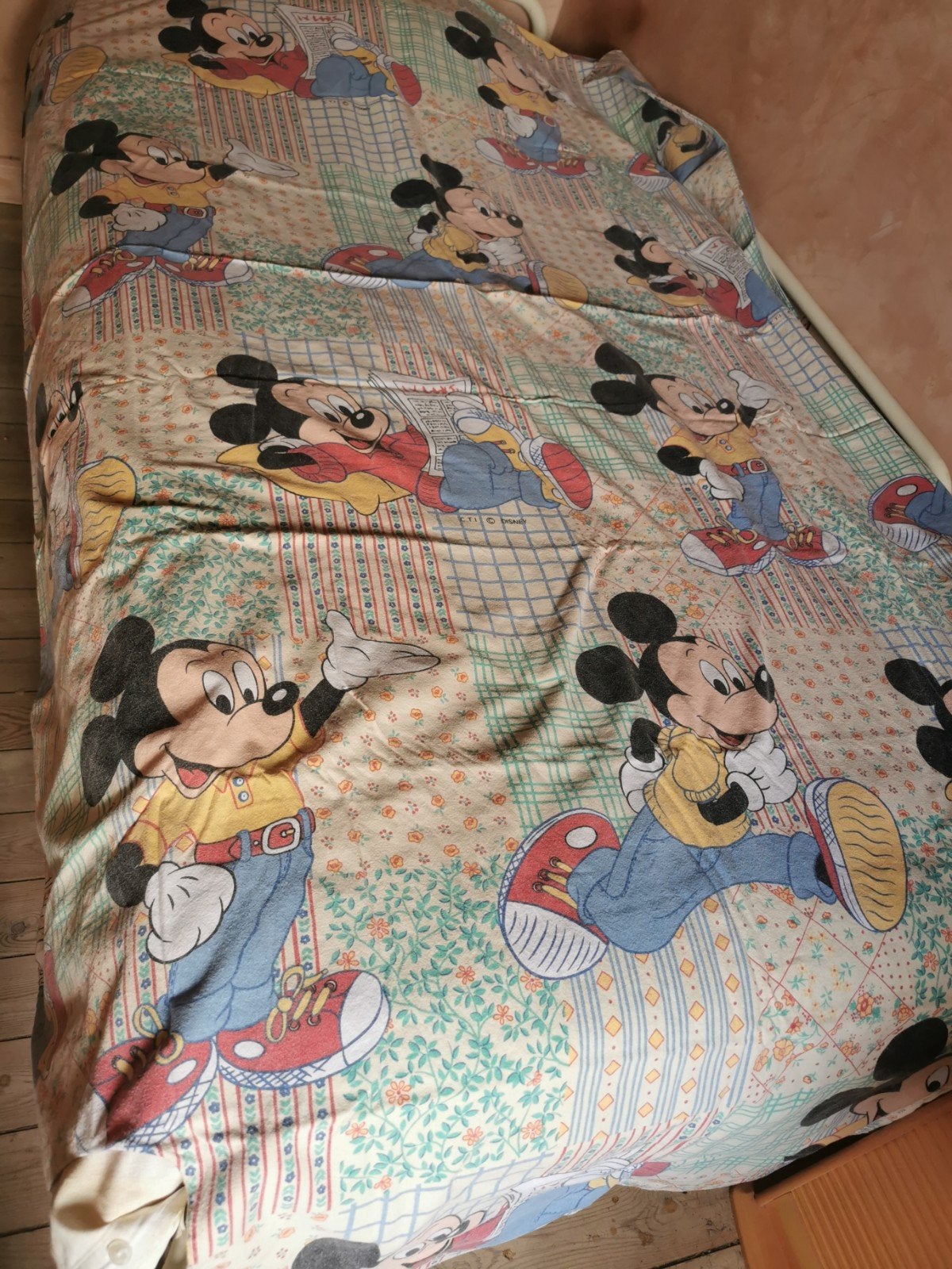 Flanellen 1 persoon dekbed overtrek van Disney, Gebruikt, Overige kleuren, Jongetje of Meisje, Ophalen of Verzenden