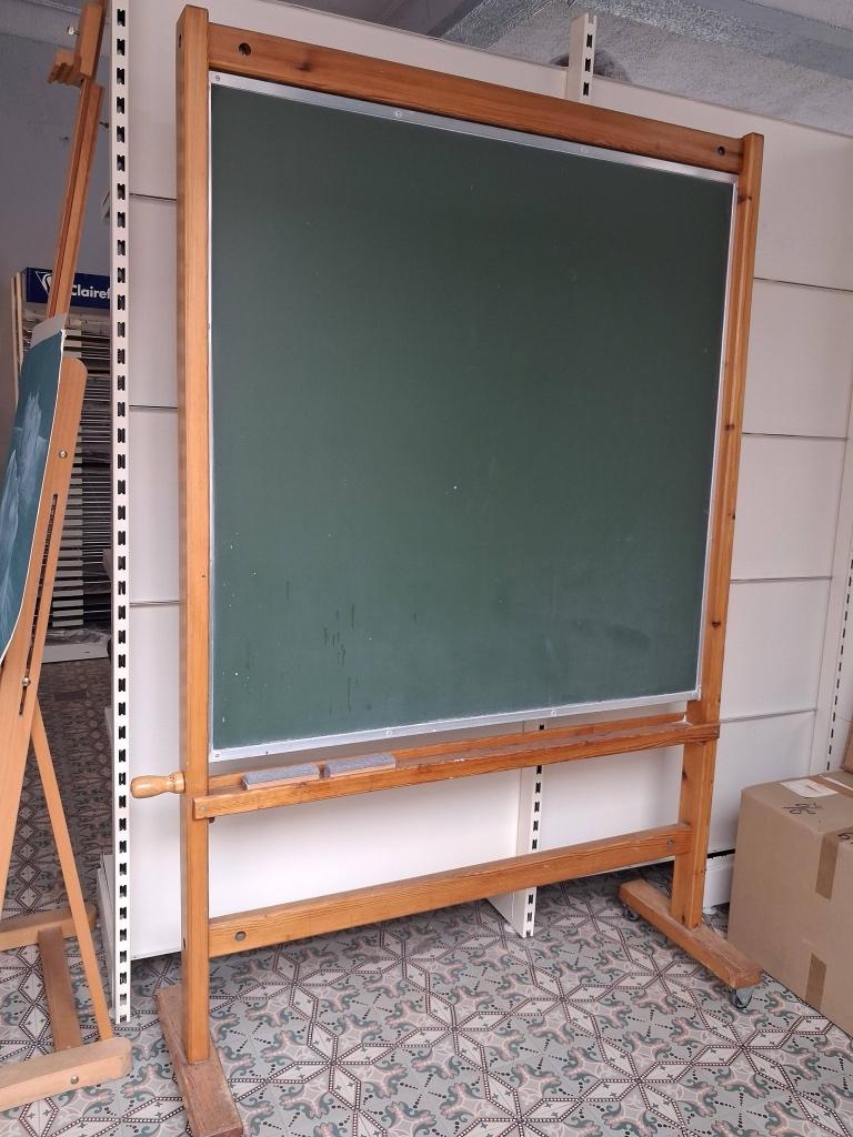 Grand tableau d'école sur pied, magnétique, double face, Diversen, Schoolborden, Gebruikt, Krijtbord, Ophalen