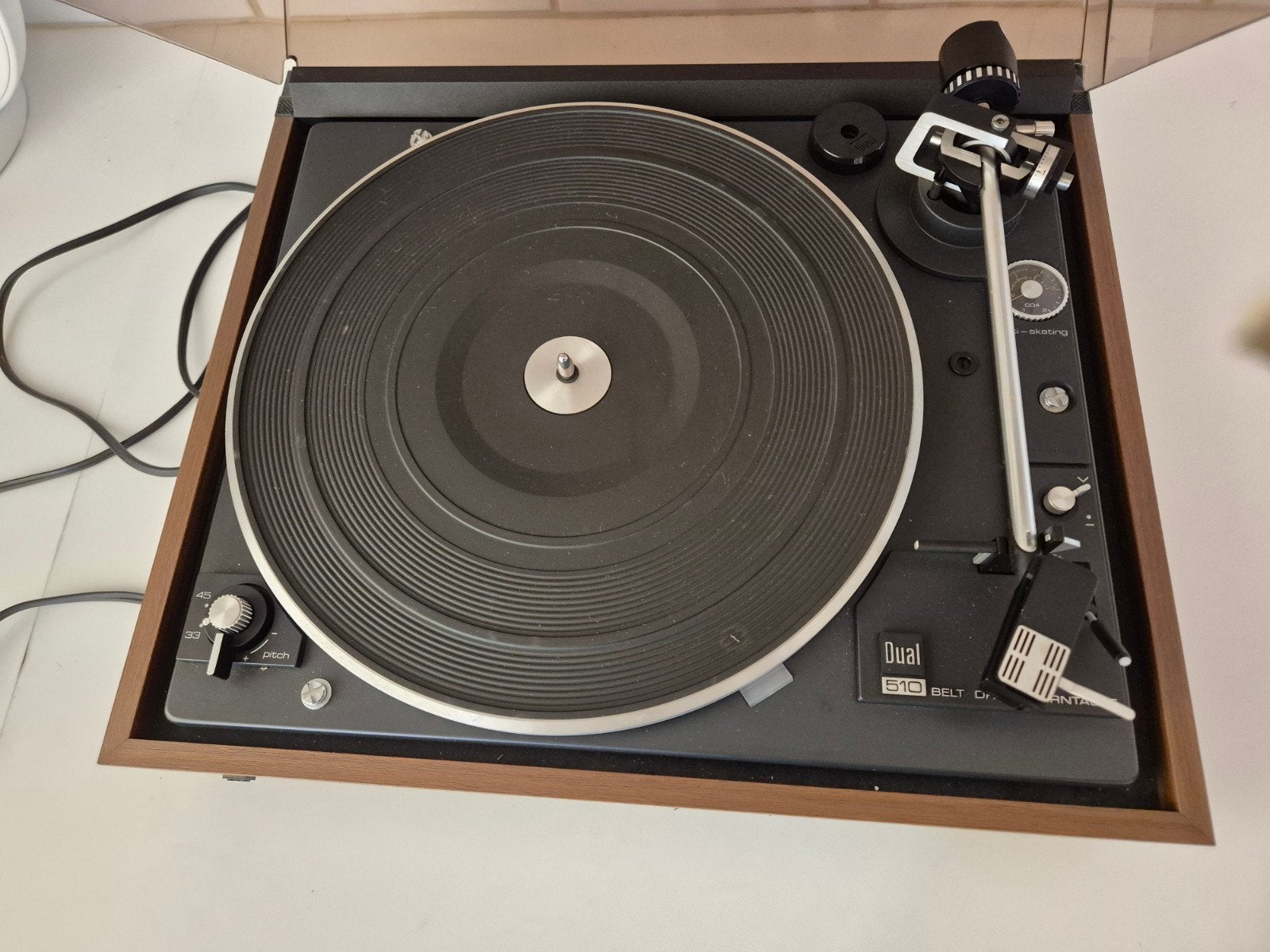 tourne-disque classique Dual 510 à entraînement par courroie, TV, Hi-fi & Vidéo, Tourne-disques, Enlèvement, Utilisé, Tourne-disque