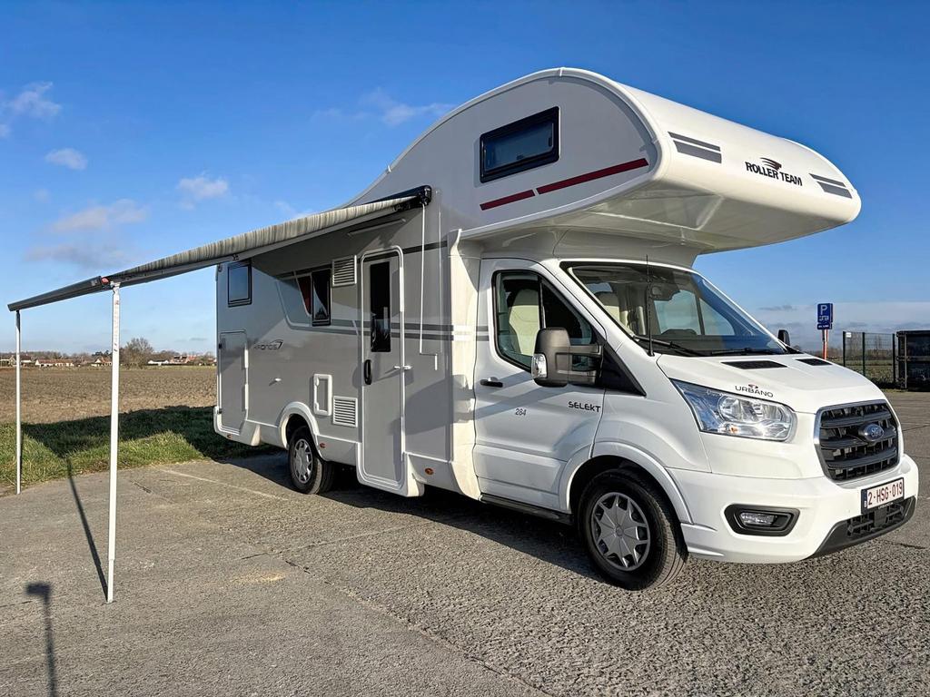 Te huur: gloednieuwe mobilhome voor 4 personen, Caravanes & Camping, Camping-cars, Jusqu'à 4, Siège standard, Toilette à cassette