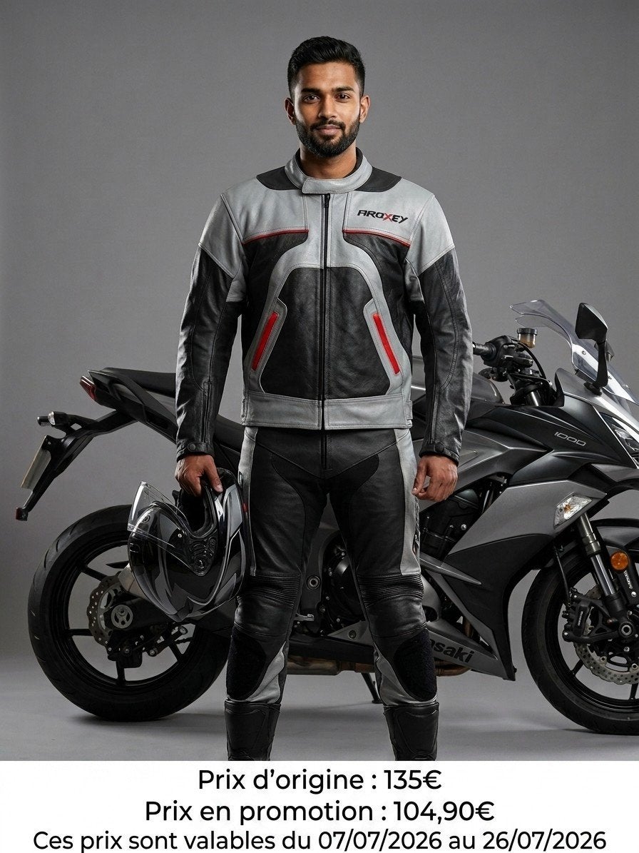 Veste de Moto en cuir neuf CE protecteurs, Envoi, Neuf, avec ticket, Manteau | cuir