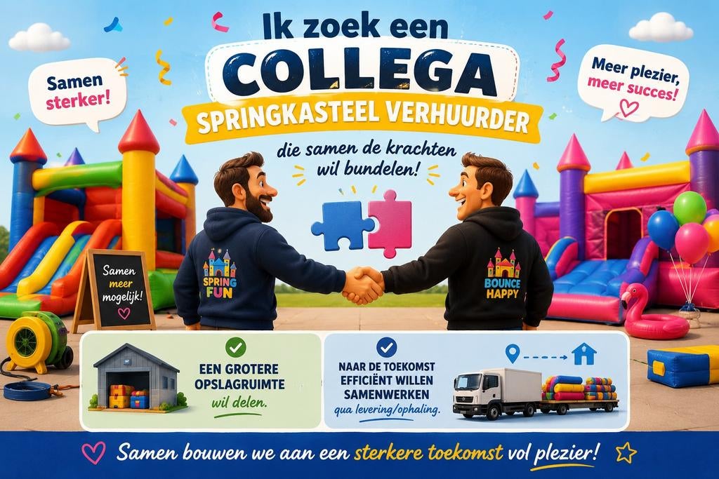 Springkasteelverhuurder die krachten wil bundelen., Hobby en Vrije tijd, Ophalen