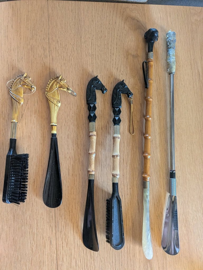Vintage set met accessoires voor schoenverzorging, Ophalen