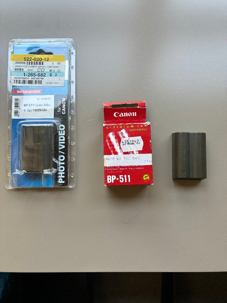 Canon batterij BP511, Ophalen, Zo goed als nieuw, Oplaadbaar