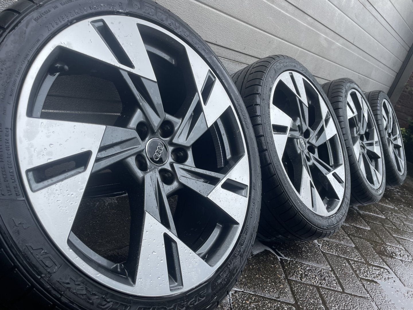 Set originele 20 inch Audi A8 S8 D3 4E velgen zomerbanden, Autos : Pièces & Accessoires, Pneus & Jantes, Pneus et Jantes, Véhicule de tourisme