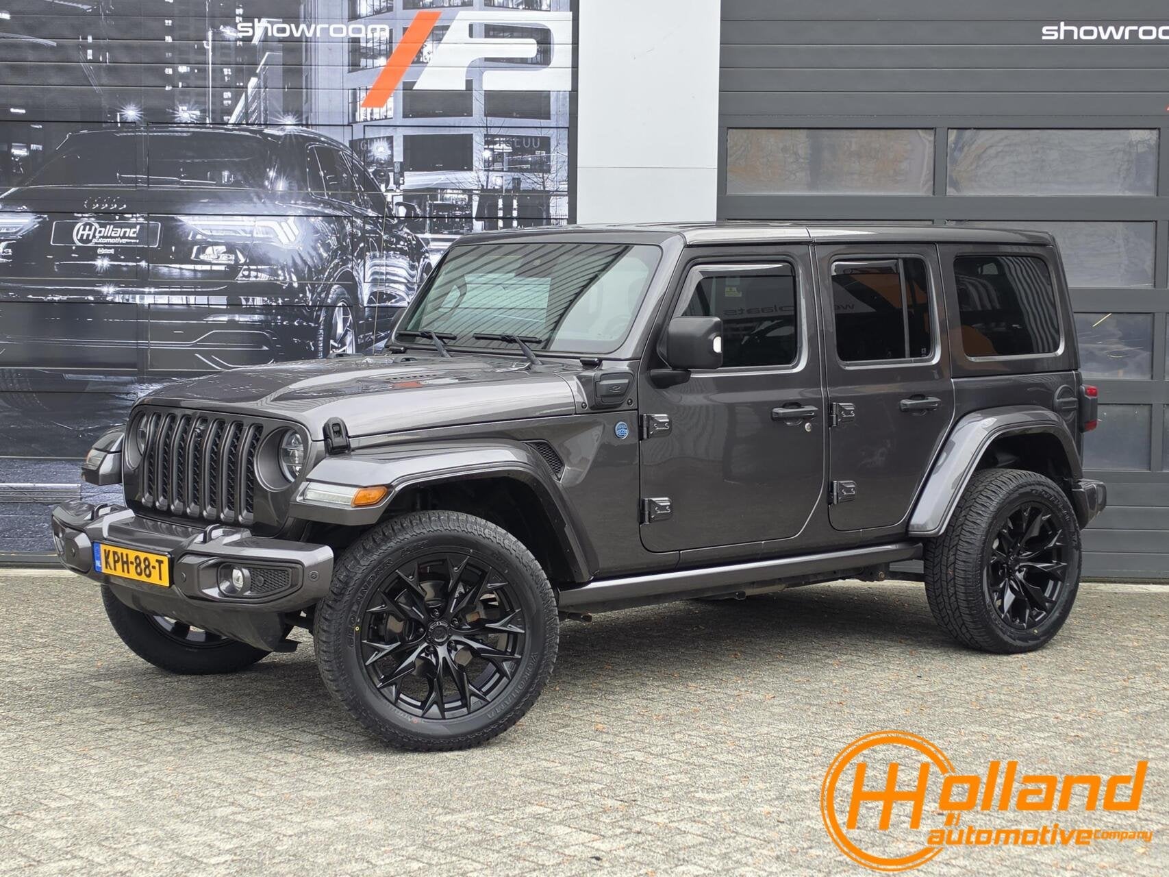 Jeep Wrangler Unlimited 4xe 380 Rubicon|'BRUTE'- look|Leuke, Auto's, Automaat, 4 deurs, Zwart, 4 cilinders