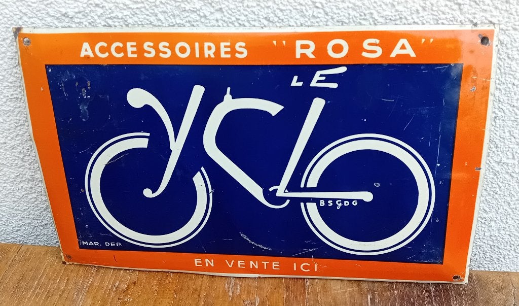 reclamebord voor fietsaccessoires ROSA, Ophalen of Verzenden, Zo goed als nieuw, Reclamebord
