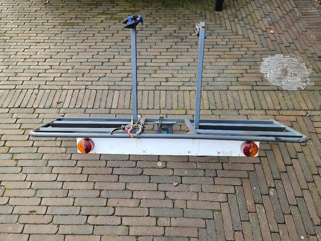 Fietsdrager, Support d'attelage, 2 vélos, Pneus larges, Enlèvement