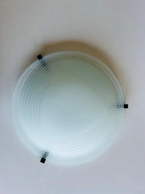 Plafondlamp licht pastelgroen, Ophalen, Zo goed als nieuw, Glas