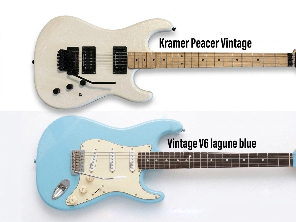 Kramer peacer VINTAGE & Vintage V6 zgan.     Fender prs sire, Ophalen, Zo goed als nieuw, Fender