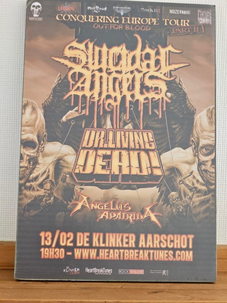 concertposter Suicidal Angels, Ophalen of Verzenden