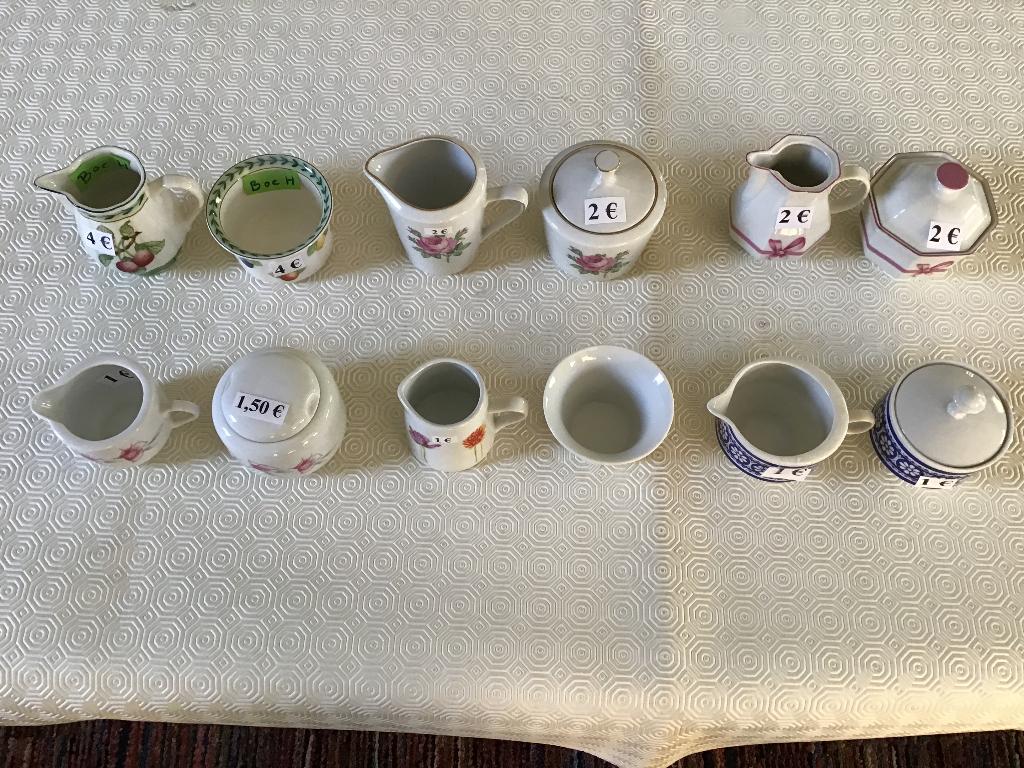 6 setjes van suikerpotjes en melkkannetjes, Ophalen of Verzenden, Zo goed als nieuw
