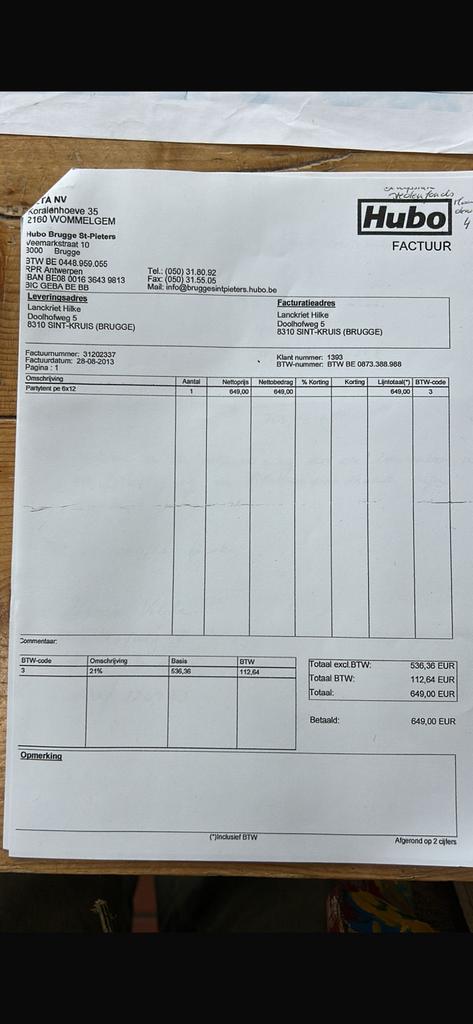 Party tent 6x12, Ophalen, Zo goed als nieuw