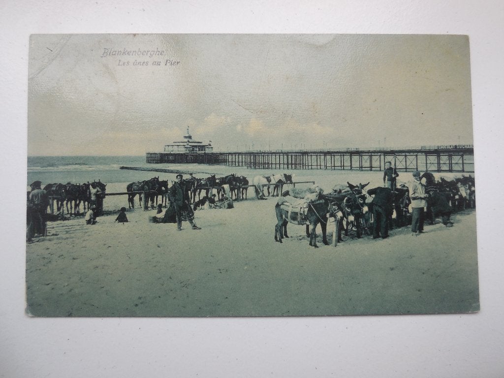 postkaart Blankenberge Ezeltjes, Ophalen of Verzenden, Voor 1920, Gelopen, West-Vlaanderen