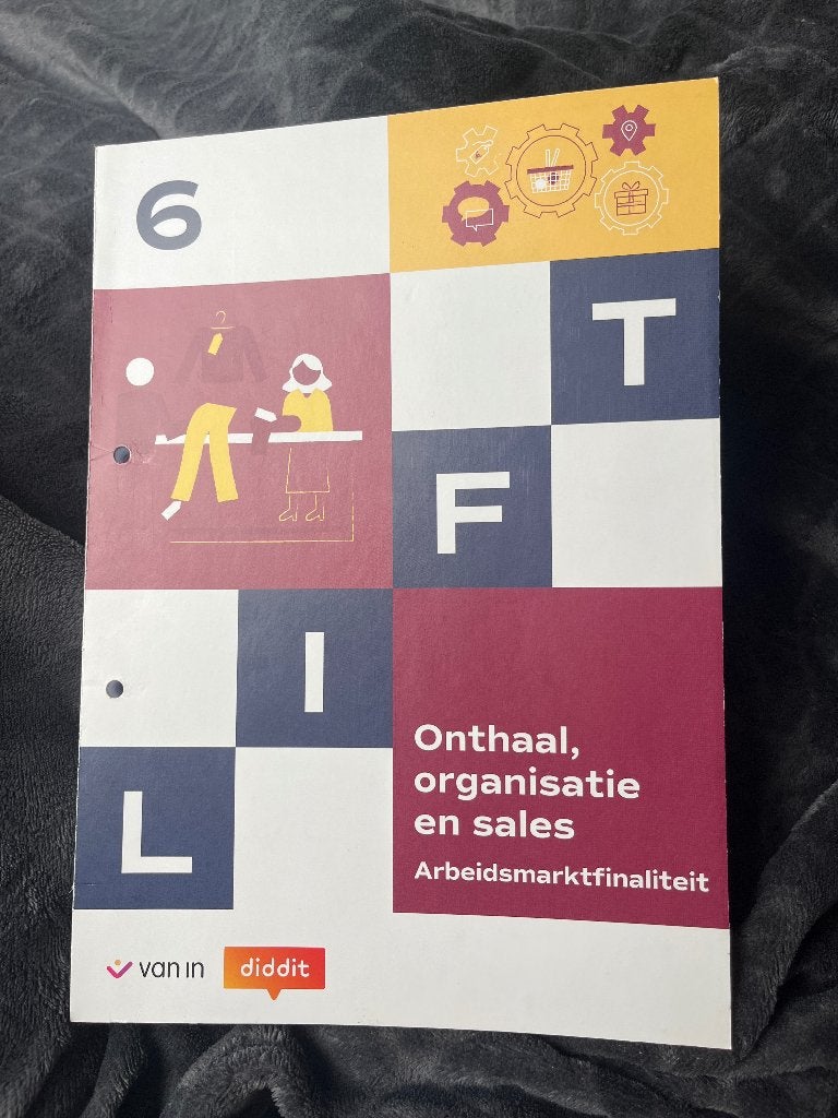 LIFT boek (van in) Onthaal Organisatie en Sales, Boeken, Studieboeken en Cursussen, Ophalen, Nieuw, BSO, Van In