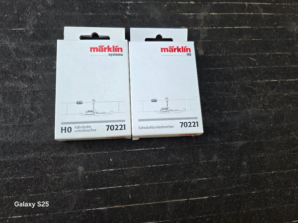 2X 70221 MÄRKLIN RUPTEUR DE CATENAIRES HO, Neuf, Enlèvement ou Envoi, Courant alternatif, Rails
