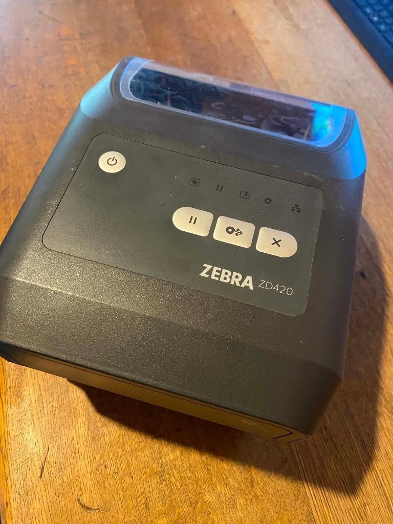 Zebra ZD420 labelprinter volledig werkend + labels, Enlèvement ou Envoi, Utilisé, Étiquette, Zebra