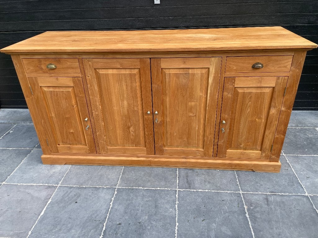 Teak kast  220x70, Huis en Inrichting, Kasten | Dressoirs, Ophalen of Verzenden, Zo goed als nieuw, Teakhout