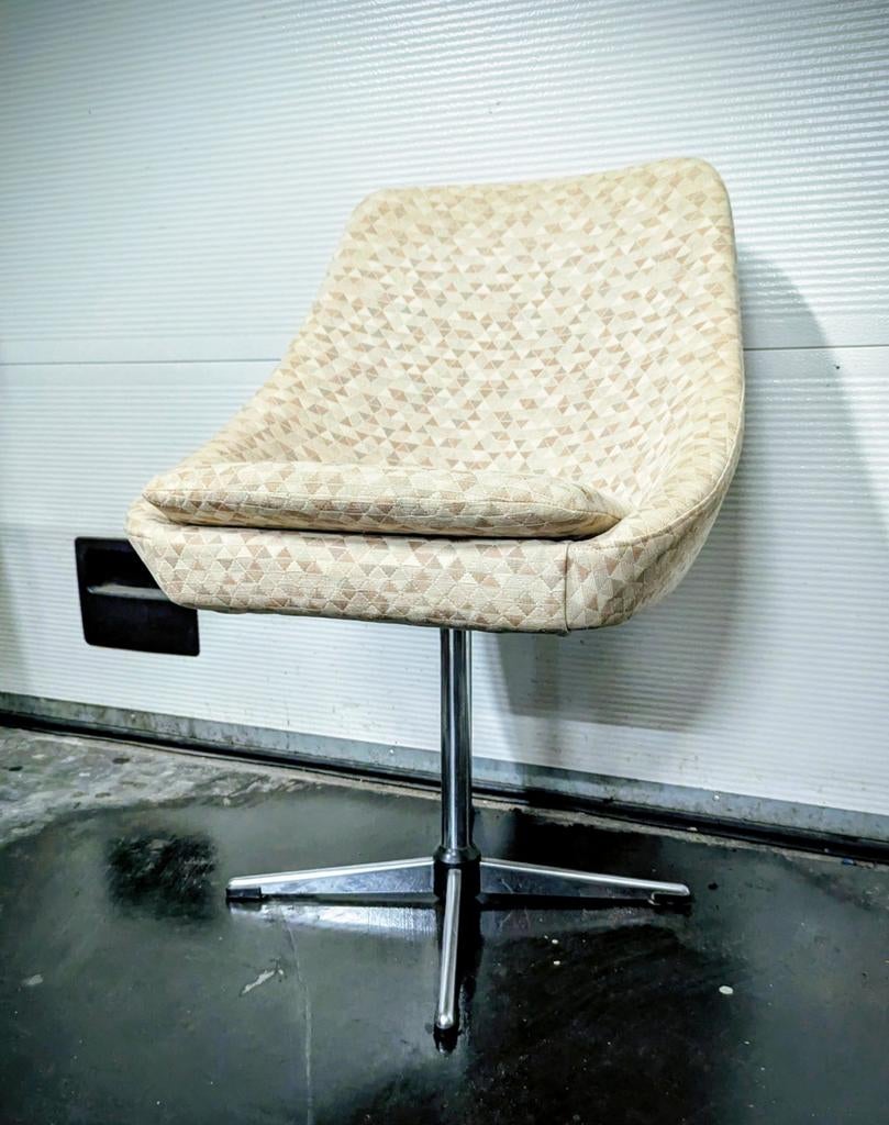 Vintage 70s draaifauteuil, kuipstoel in perfecte staat, Ophalen of Verzenden