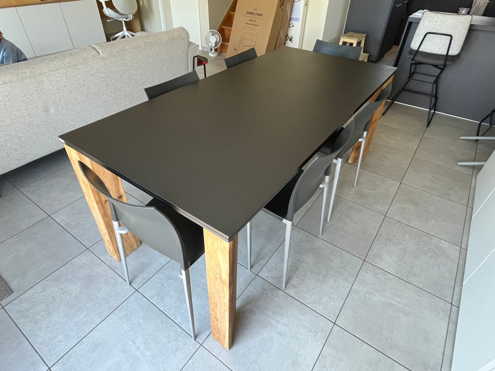 Ensemble table à manger Xooon + 6 chaises, 150 à 200 cm, Cinq personnes ou plus, Enlèvement, Utilisé