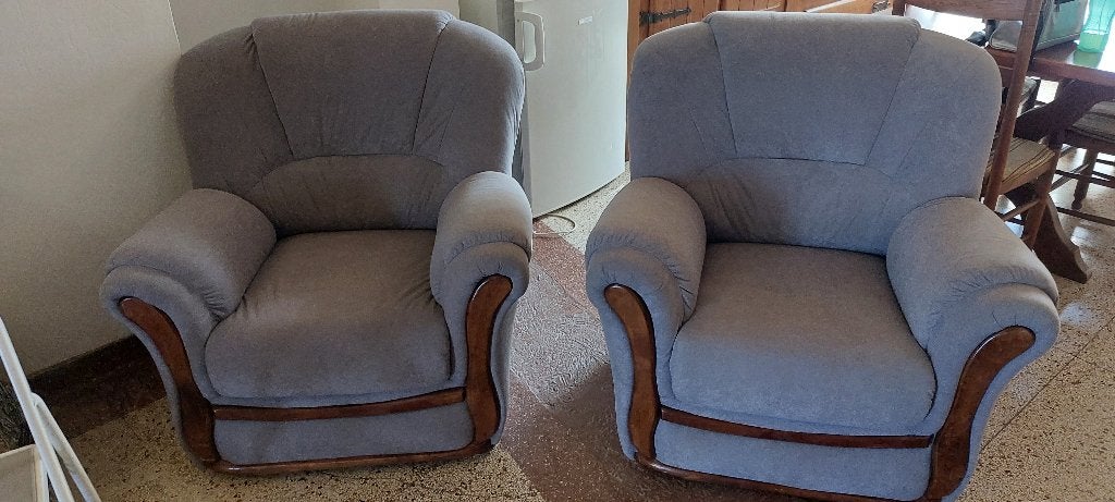 2 Fauteuils, Enlèvement, Comme neuf, 75 à 100 cm, Bois