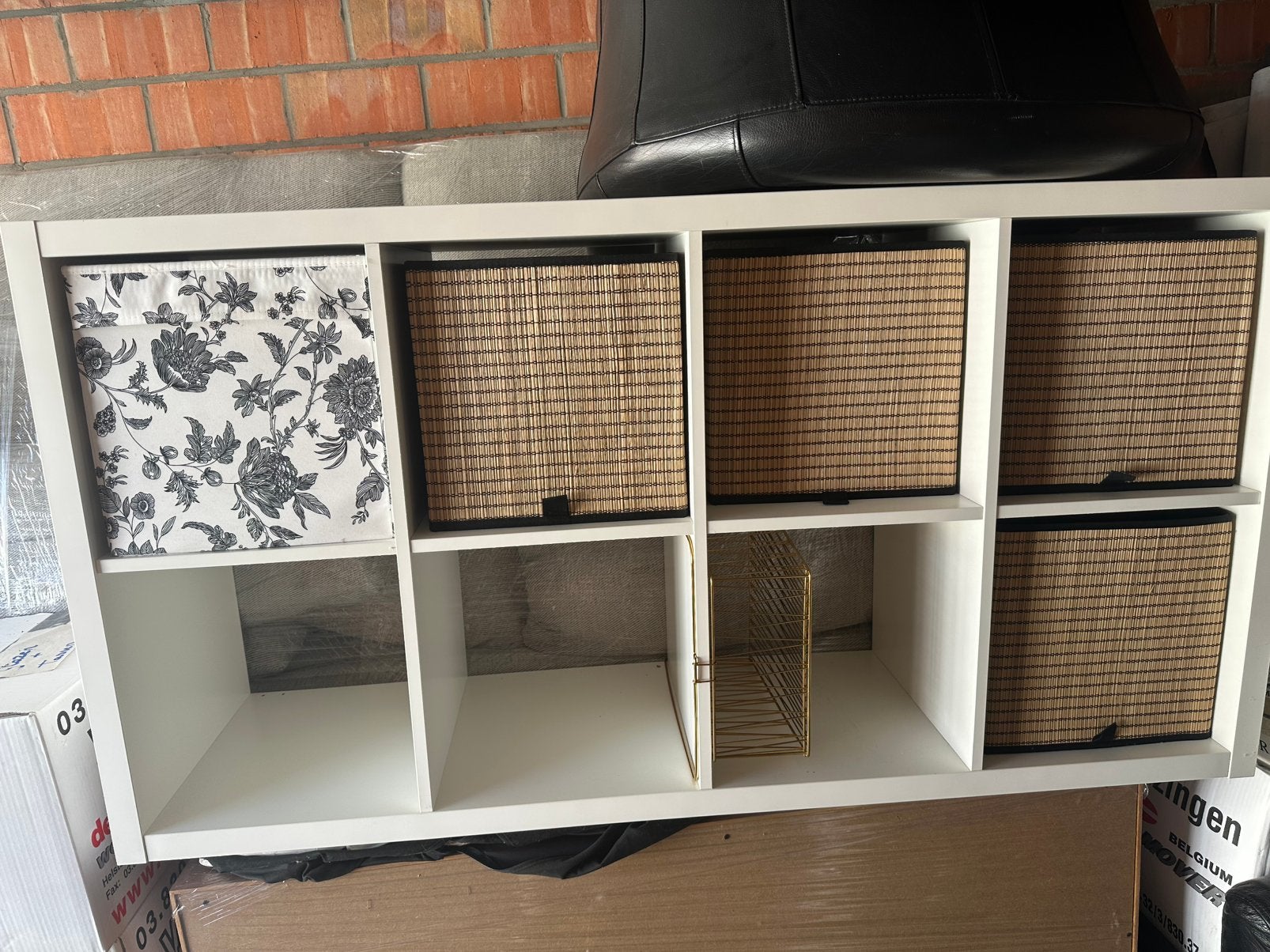 Ikea kallax kast met toebehoren, Huis en Inrichting, Ophalen, Gebruikt
