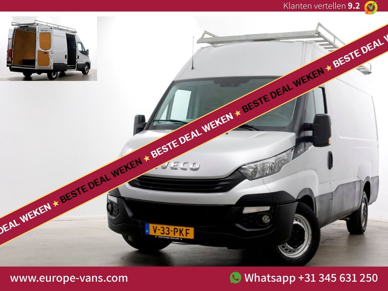 Iveco Daily 35S14 136pk E6 L2H2 Airco/Imperiaal/Trekgewicht, Auto's, Iveco, Electronic Stability Program (ESP), Bedrijf, 192 g/km