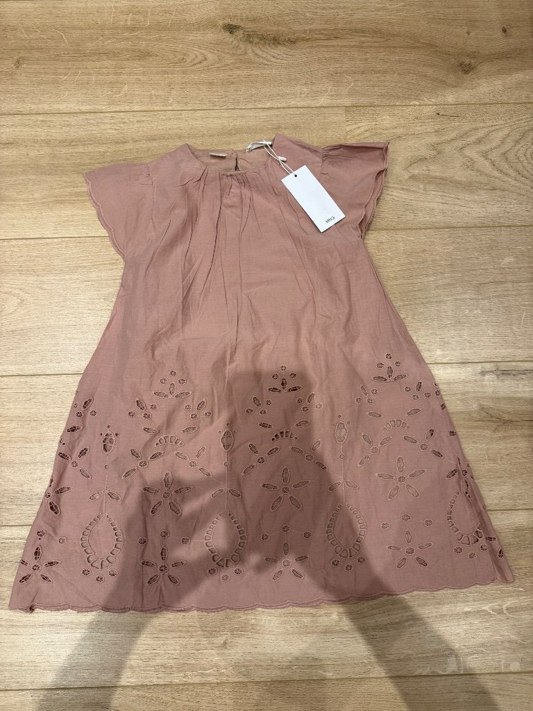 Robe brodée Mango rose, Kinderen en Baby's, Kinderkleding | Maat 116, Meisje, Nieuw, Mango, Ophalen of Verzenden