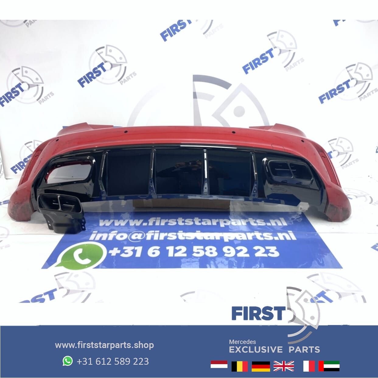 W176 A45 AMG ACHTERBUMPER ROOD Mercedes A Klasse 2012-2018, Arrière, Utilisé, -, -