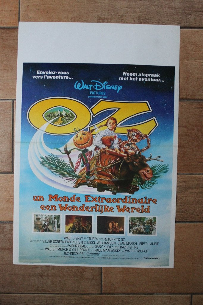filmaffiche Walt Disney Return To Oz 1985 filmposter, Enlèvement ou Envoi, Rectangulaire vertical, A1 jusqu'à A3, Comme neuf