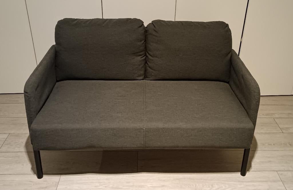 2-zitsbank, donkergrijs, Moins de 75 cm, Moins de 150 cm, Banc droit, Comme neuf