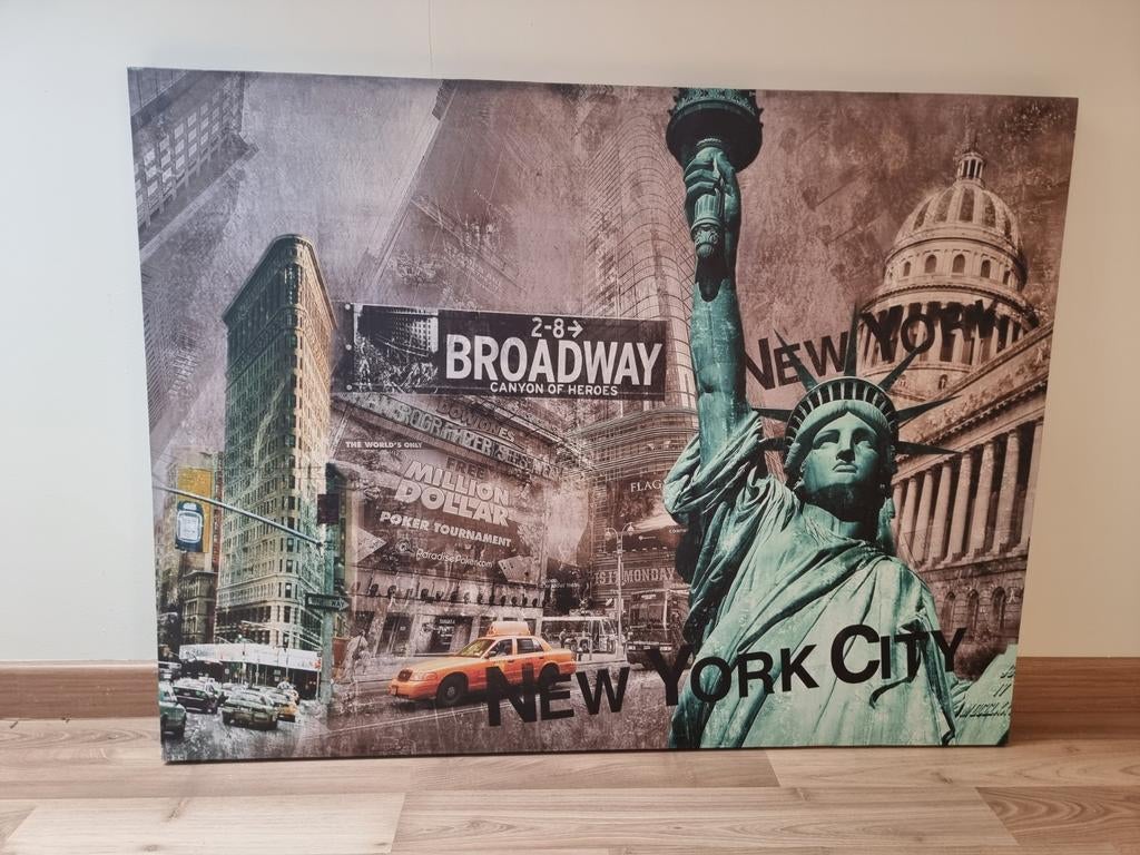 Cadre en toile New York, Maison & Meubles, Accessoires pour la Maison | Peintures, Dessins & Photos, Enlèvement
