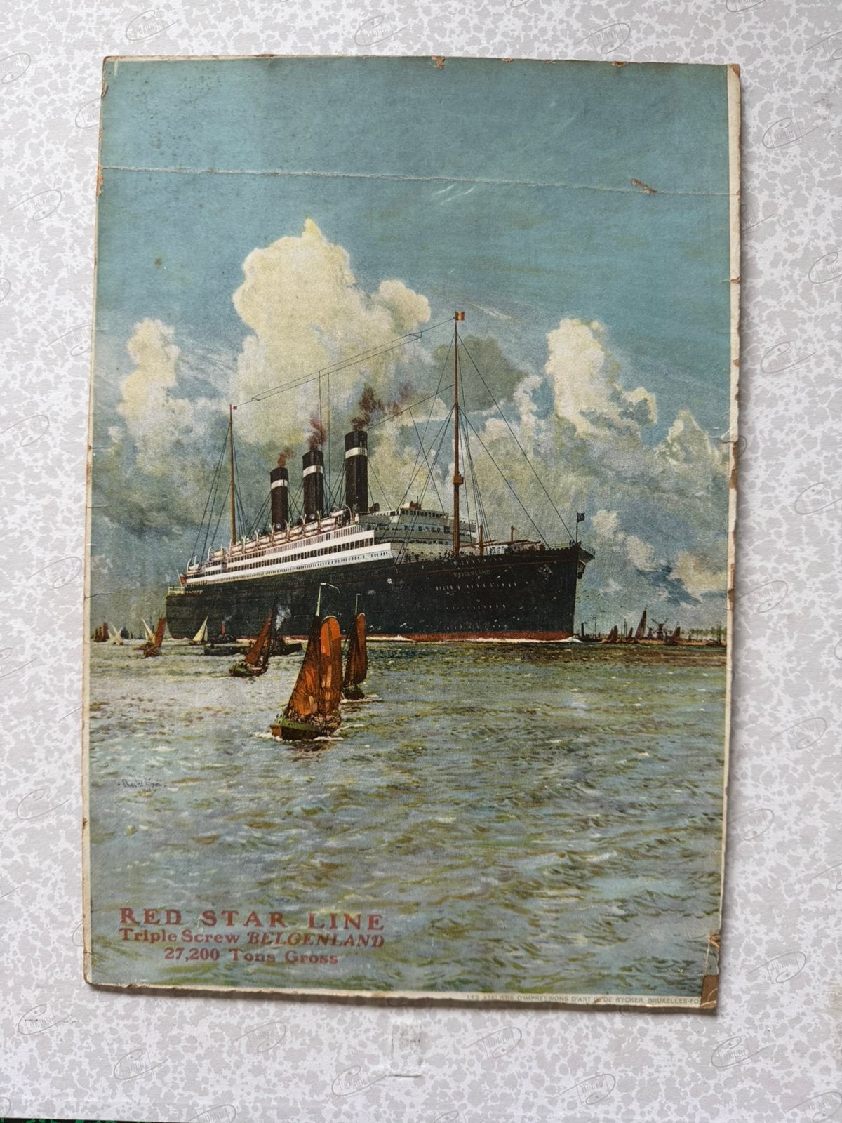 Red star line Belgenland (2de), Ophalen of Verzenden, Gebruikt
