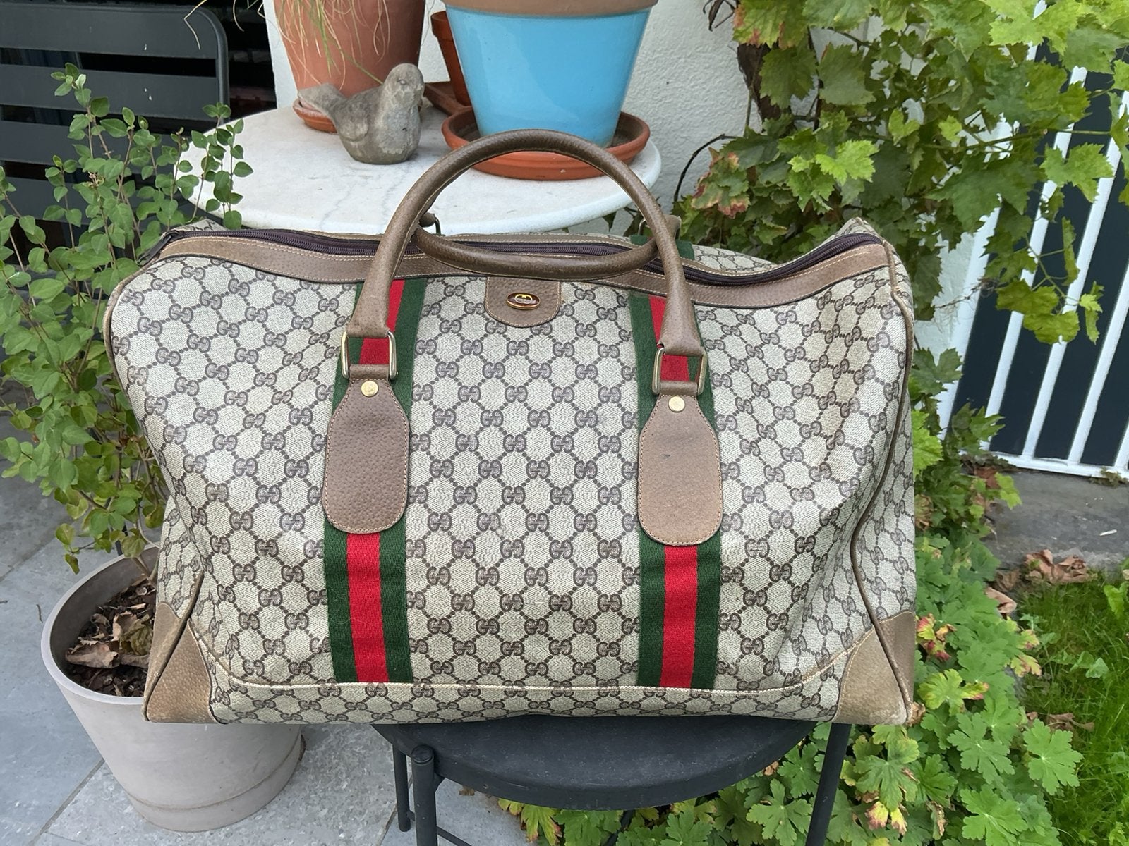 Vintage Gucci reistas, Handtassen en Accessoires, Ophalen, Gebruikt, 40 tot 60 cm, 30 cm of meer