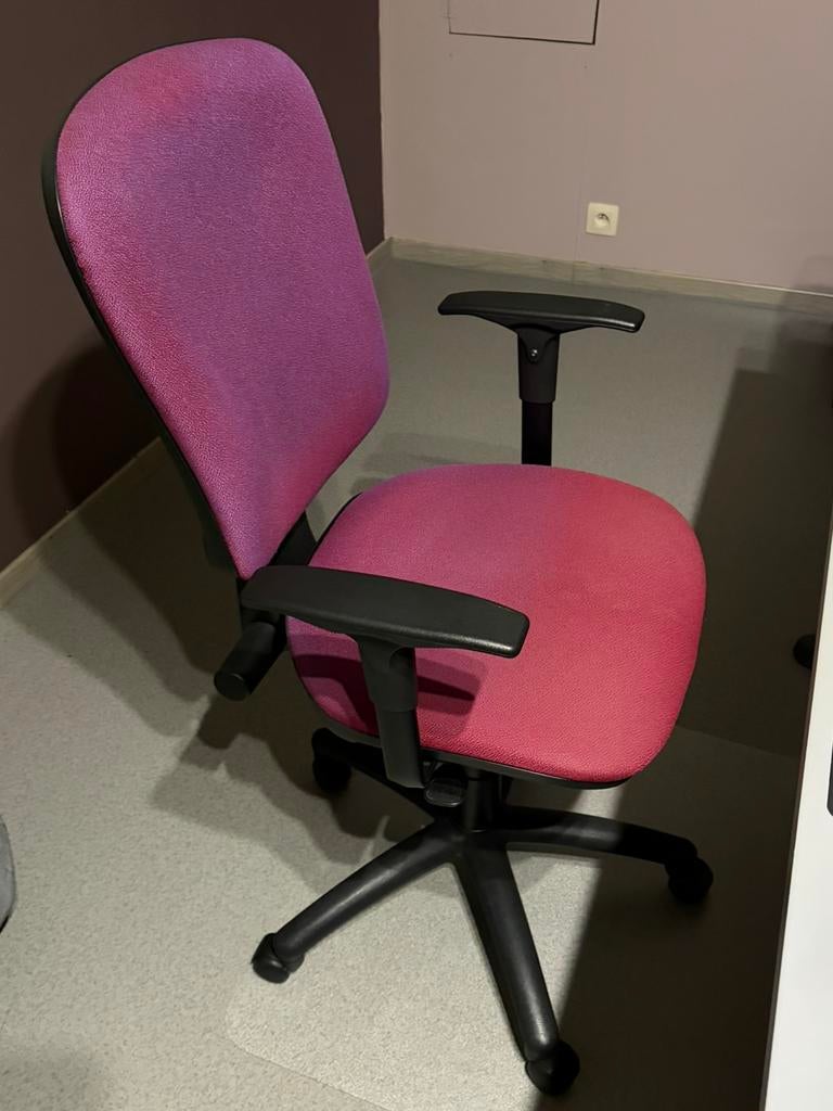 Bureaustoel bordeaux, Ophalen, Gebruikt, Bureaustoel, Rood