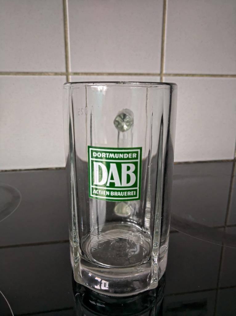 GLAS DAB DORTMUNDER TE KOOP, Verzamelen, Ophalen of Verzenden, Zo goed als nieuw, Bierglas