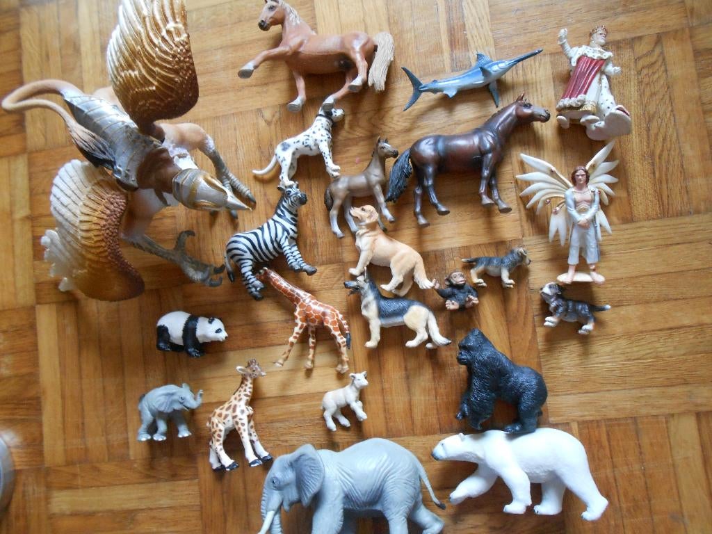 LOT 22 animaux figurines Schleich, Papo, Safari, Enlèvement, Comme neuf