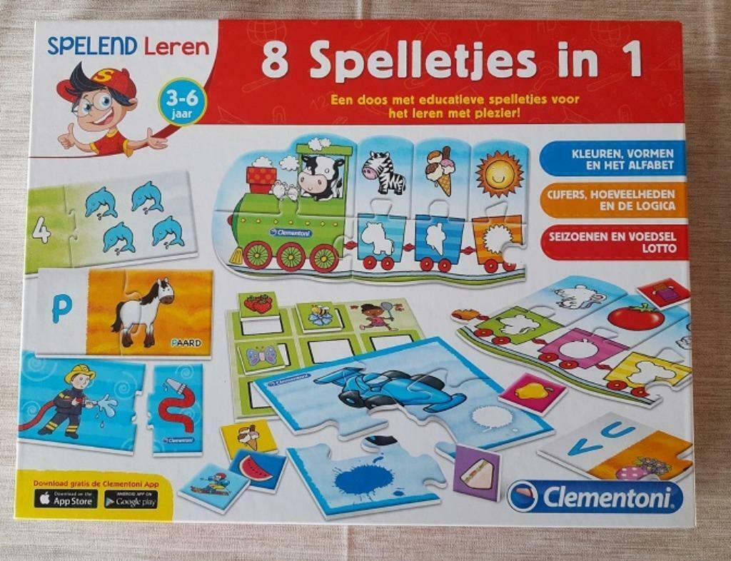 Clementoni Leerspel 8 in 1 spelletjes (3-6 jaar), Ophalen of Verzenden, Nieuw, Puzzelen