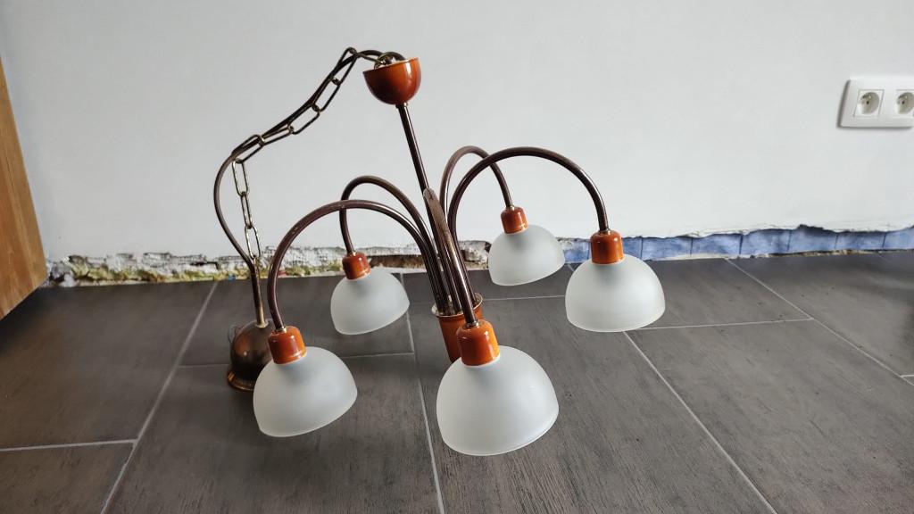 Vintage luster, Huis en Inrichting, Ophalen, Gebruikt, Glas