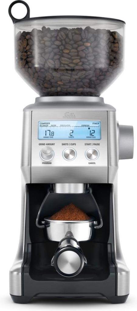 SOLIS Caffissima IQ BCG820BSS moulin à café, Ophalen, Zo goed als nieuw, Overige modellen, Gemalen koffie