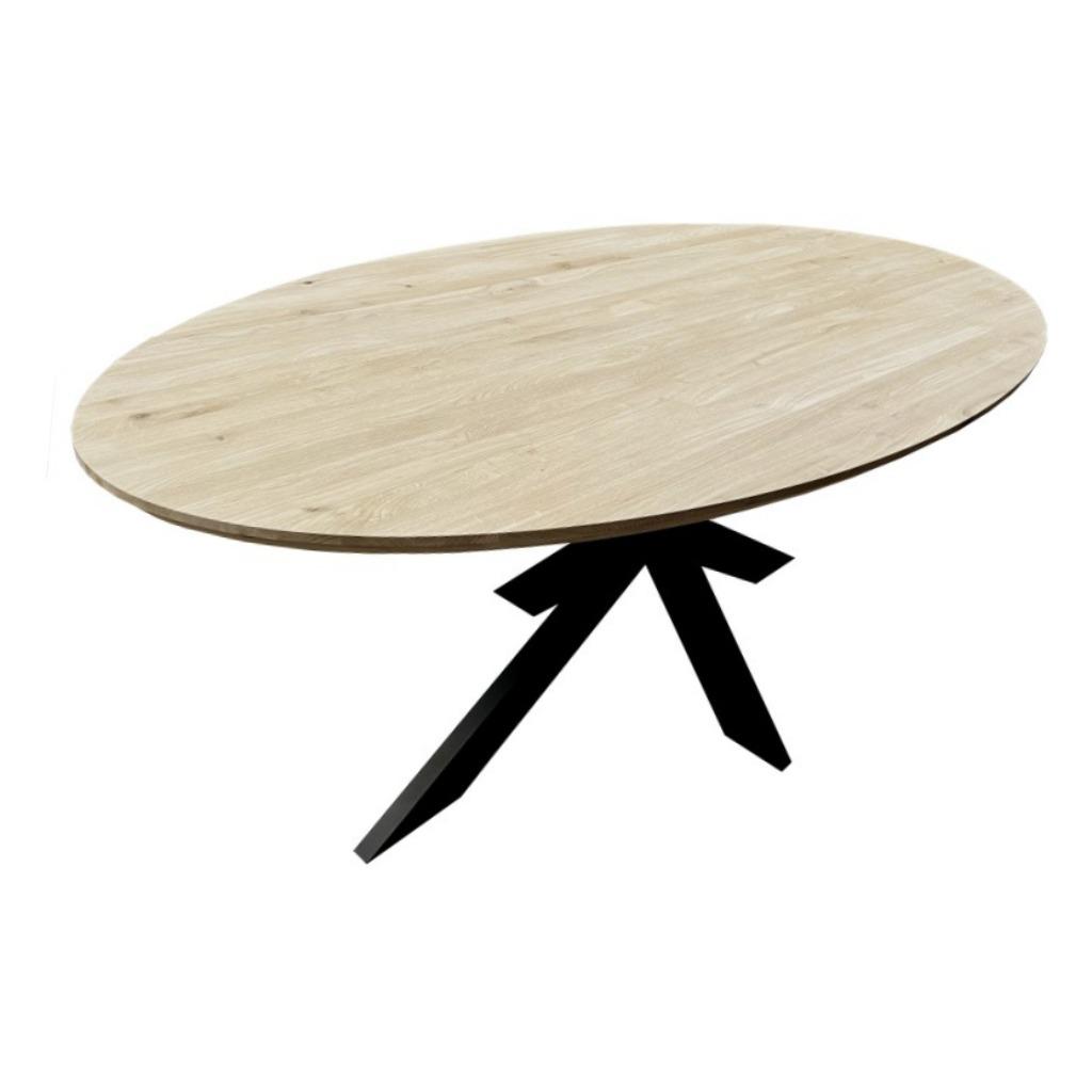 Tafelblad | verjongd | eiken tafel | eettafel | tafel | eike, Enlèvement, Neuf, Ovale, Chêne